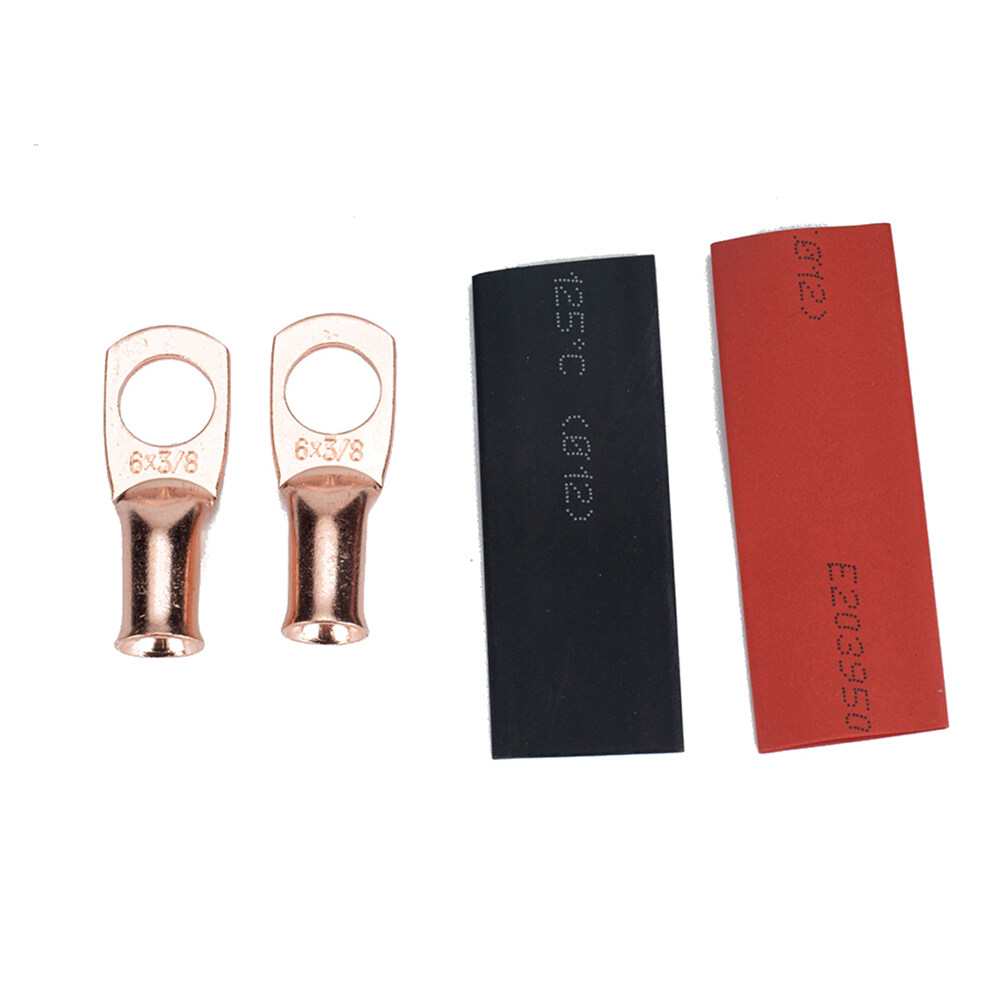 10 Pcs Battery Cable Eyelets Terminals Crimp Ring Heat Shrink Tubing