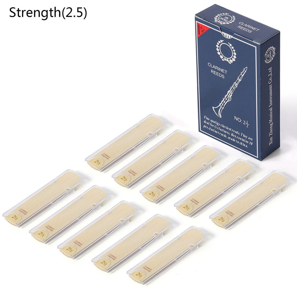 10 Pcs Bb Reeds Strength 1/1.5/2/2.5/3/3.5 Woodwinds