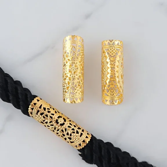 10 Pcs Big Open Dreadlocks Hair Beads Hair Rings Hairpin Metal Headdress DIY Wig Alloy Buckle Gold Silver Hair Accessories