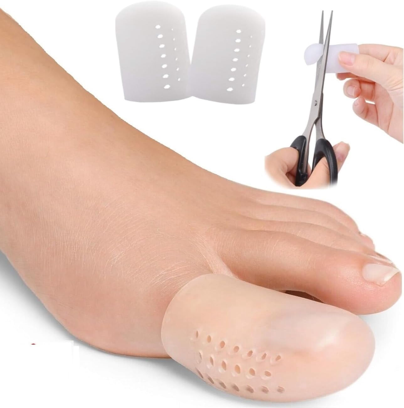 Missing Protector 10 Pcs Big Toe Cap, Breathable Toe Protector Toe Cover Sleeves With ...