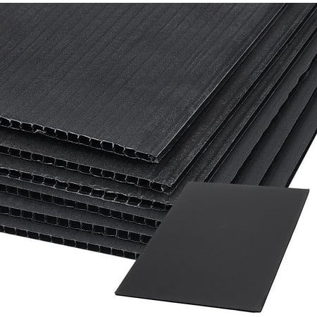 10 Pcs Black Corrugated Plastic Sheets 12x7.8 Inch Sturdy Blank Yard Signs 3mm Waterproof Sign Board for House Sale Signs Lawn Signs Advertising