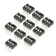thumbnail image 1 of 10 Pcs Black DIP Switch 1 2 3 Positions 2.54mm Pitch for Breadboards PCB, 1 of 3