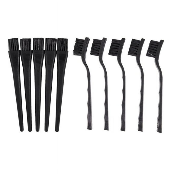 10 Pcs Black Non Slip Handle PCB Rework ESD Anti Static Dust Brush 17cm & 1.5 X 0.5cm