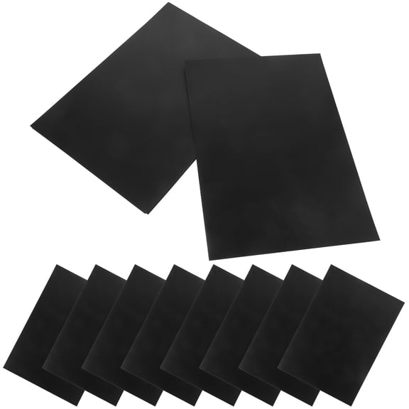 NIAIZEK 10-Pack Black Rectangular PP Sheets, Craft Material, Flame Retardant, and