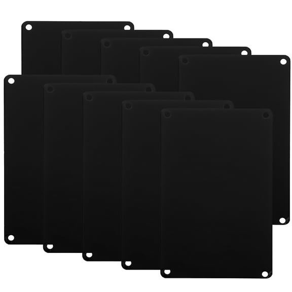 NIAIZEK 10Pcs Black Aluminum Blank Nameplates for Office Door Signs DIY Laser Engraving Identification