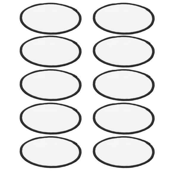 EXCEART Adhesive Embroidery Stickers 10Pcs Blank Sublimation Patches for Diy Iron on Custom Designs 3.14 Inch Non-Woven Cloth