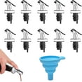 thumbnail image 1 of 10 Pcs Bottle Pourers Olive Oil Spout Stainless Steel Leakproof Oil Bottle Dispenser Olive Oil Bottle Drizzler for Olive Oil Wine Vinegar Soy Sauce, 1 of 5