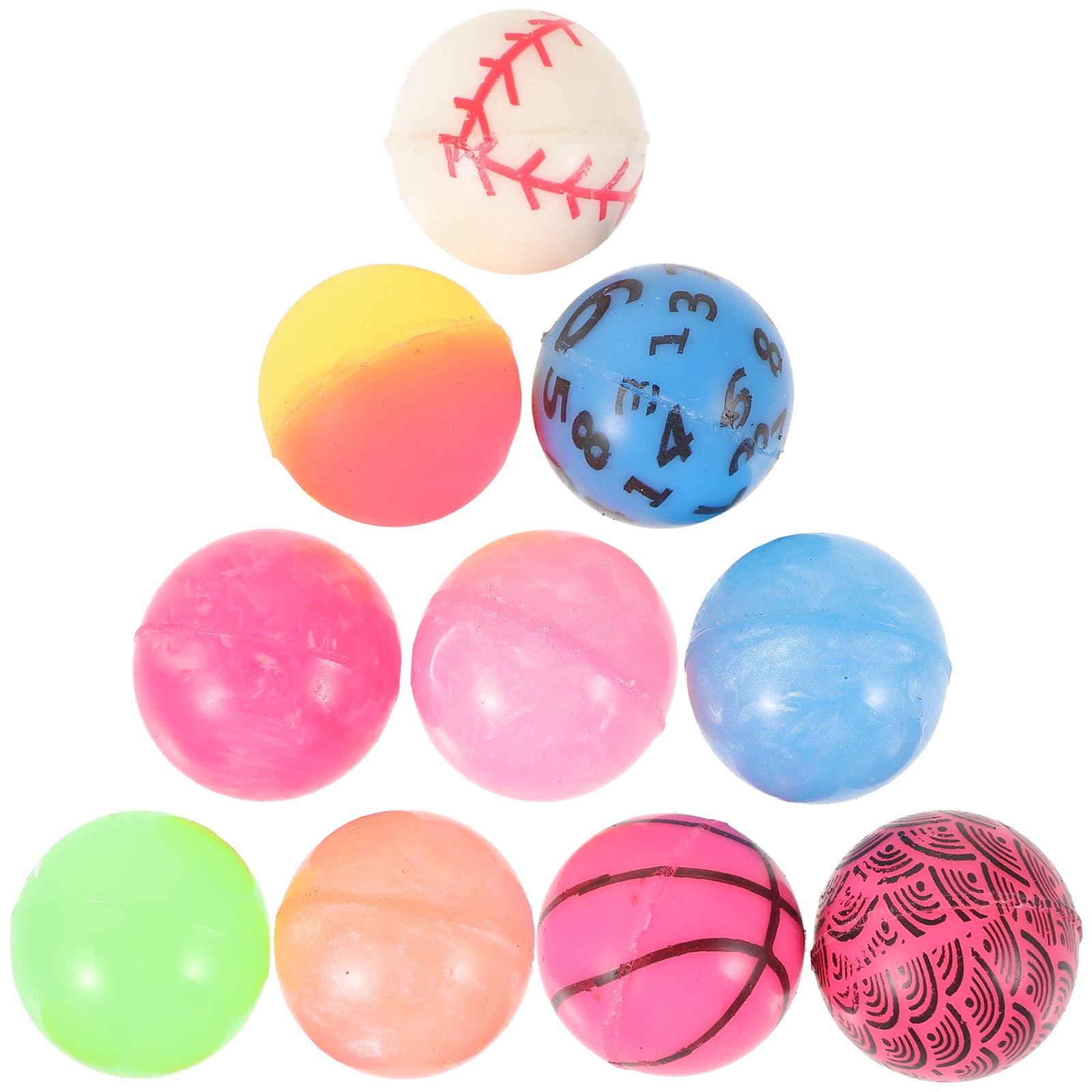 10 Pcs Bouncing Ball Gifts Bounce Toy Kids Birthday Balls Bouncy Party ...