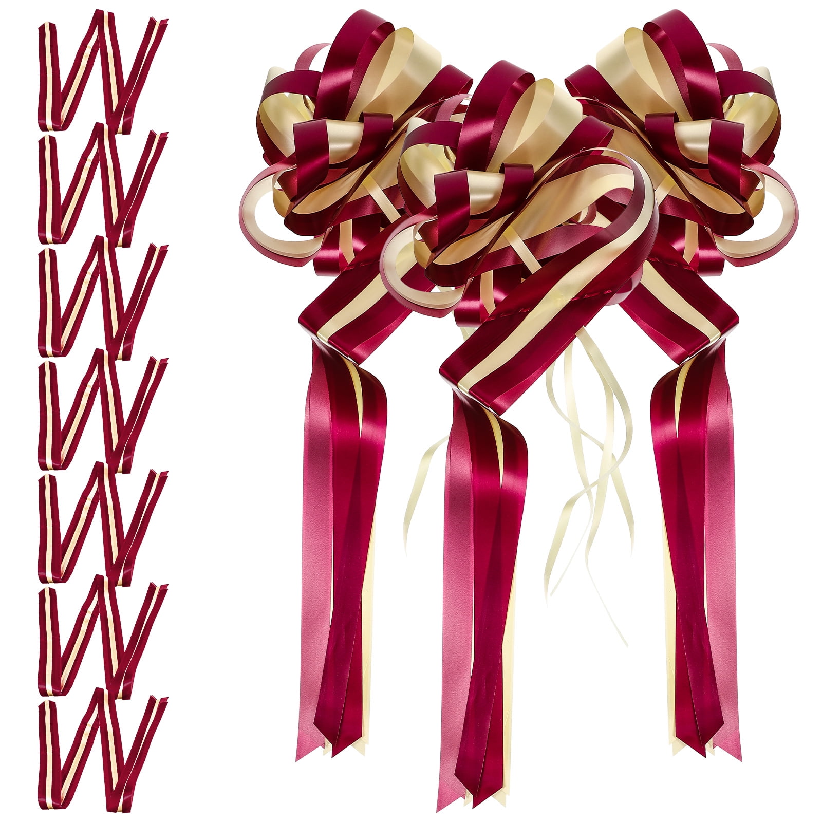 10 Pcs Bow Ribbon Cars Bows Ribbons Decor Car Pull Bowknot Assorted