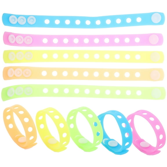 Luminous Glow Bracelets for Party Favors Assorted Color Comfortable to Wear Lightweight and Smooth