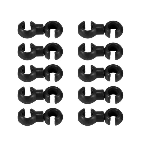 10 Pcs Brake Cable Clip S Style Clamp Plastic Black for Mountain Bike Road Bicycle Folding Bike