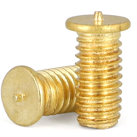 (10 Pcs) Brass Sheet Metal Repair Machine Welding Screws Nail, M6x50mm
