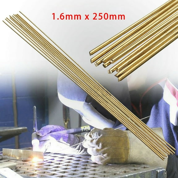10 Pcs Brazing Rods Solid Brass Rods Round Brass Stock Pin Brass Brazing Rods Brass Knife Pins Brass Bar Stock for DIY Craft Drift Punches Knife Handle Lathe,Diameter 1.6 mm,Length 9.84 Inches