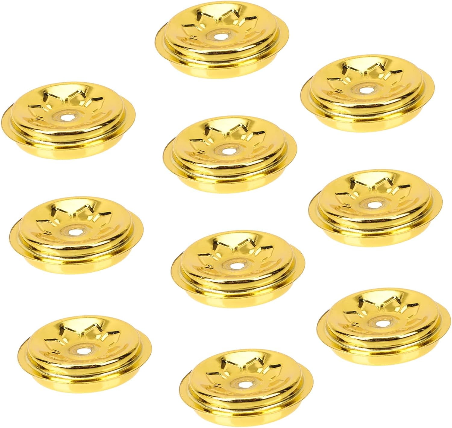 10 Pcs Butter Lamp Oil Float Pillar Candle Holder Indian Gift Glass