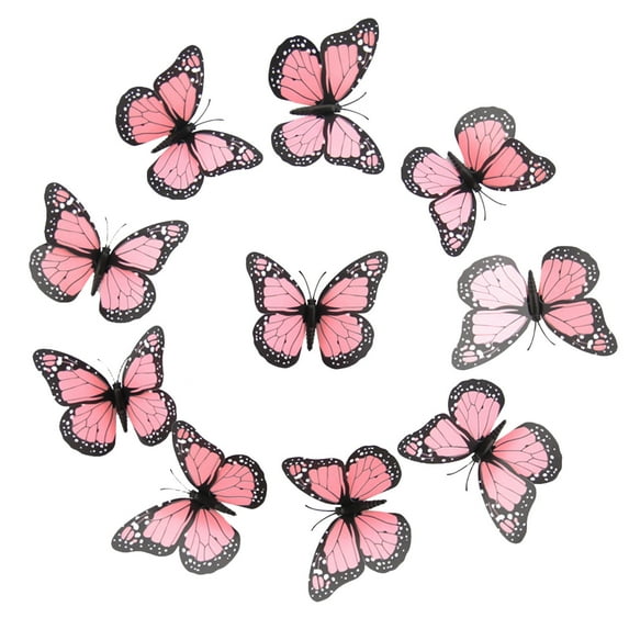 10 Pcs Butterfly Decorations, Butterfly Wall Decor, 3D Butterflies, Artificial Butterflies Crafts for Christmas Party For Spring Summer And Autumn Craft Home Wall Table Bedroom Decoration
