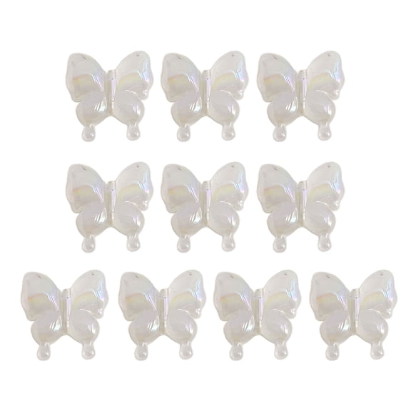 10 Pcs Butterfly Scattered Beads Friendship Necklace Making Beads Acrylic Beading Kit Jewelry Accessories for Women