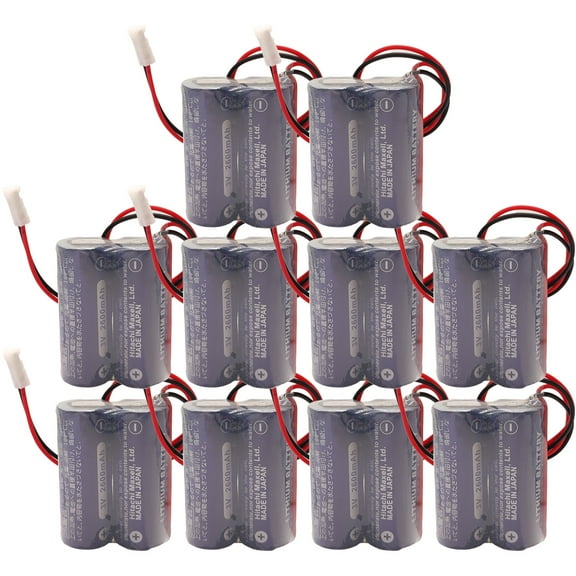 10 Pcs CR17450-2WK27 / D80UB016170 3V Replacement PLC Battery 2*CR17450 battery pack for Mazak 2CR17450 3V battery