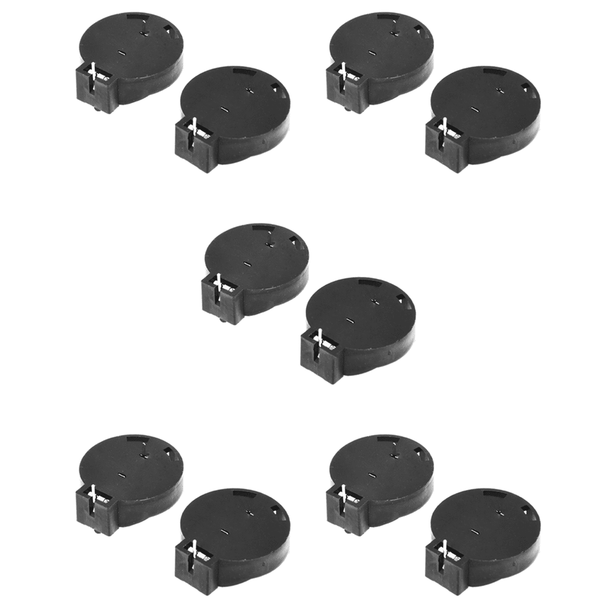 10 Pcs CR2450 Coin Cell Button Battery Socket Holder Case 2 Pins Black ...