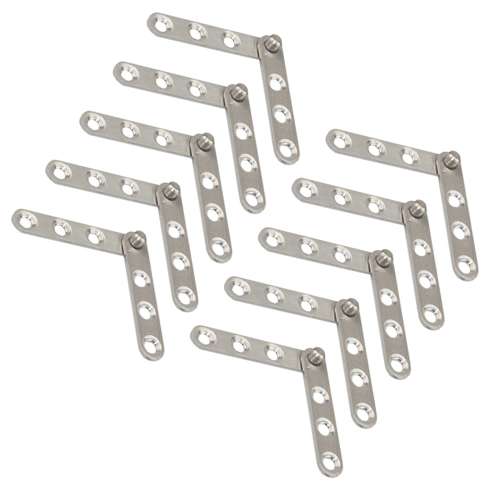 FENGGUIQU 10Pcs Stainless Steel Hidden Door Hinges 360 Degree Rotating ...