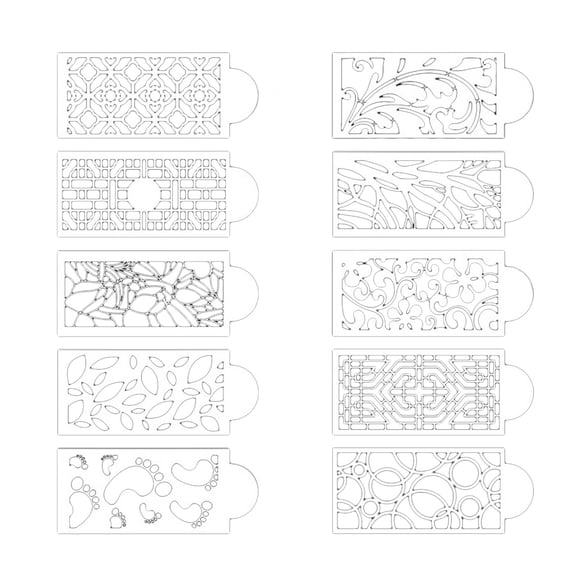 10 Pcs Cake Decorating Stencils Cookie Templates Wedding Cake Decorative Flower Molding Gift for Baking Lover Home