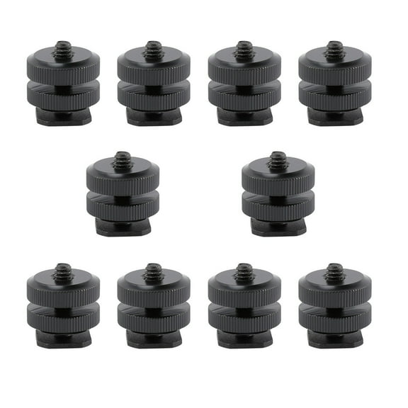 10 Pcs Camera Hot Shoe Hot Shoe Mount Flash Hot Shoe Slot Tripod Screw Adapter Hot Shoe Tripod Hot Shoe to 1/4