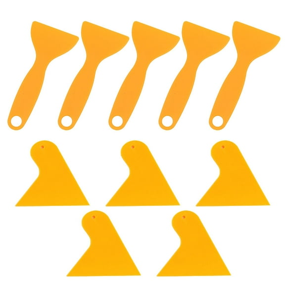 HOOWIFFY 10Pcs Vehicle Film Application Tools Set Yellow ABS Car Window Tint Installation