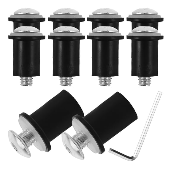 10 Pcs Car Lock Boxes Windshield Screws 2.00X1.30X1.30CM Silver