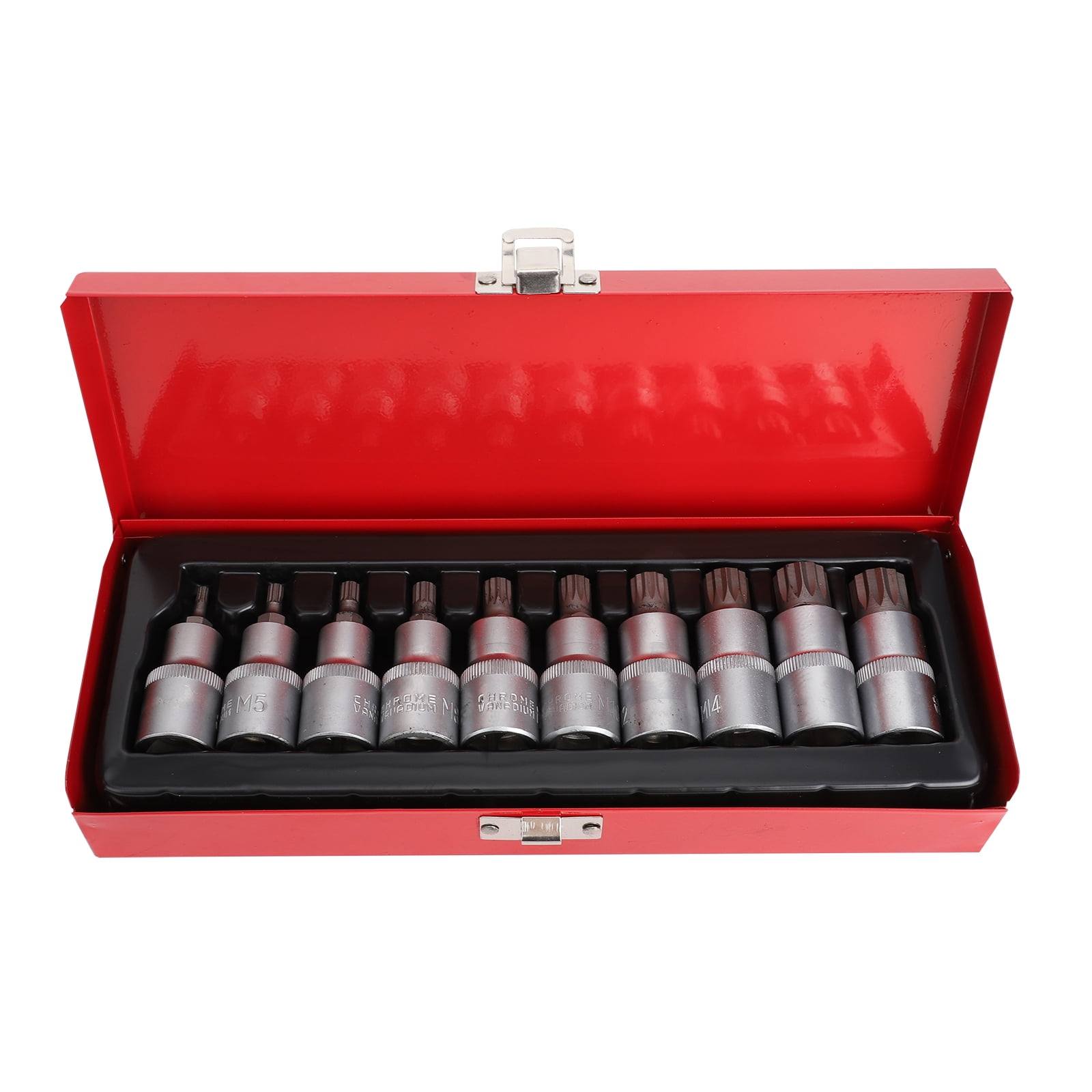 10 Pcs Car Outlet Pneumatic Sleeve Combination Metal Triple Square