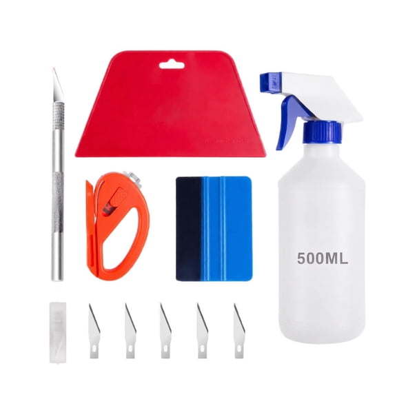 10 Pcs Car Window Tinting Tool Set, Vinyl Wrap Film Squeegee Scraper Kit for Auto Glass Installation, Vehicle Wrap Accessories