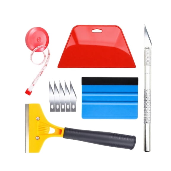 10 Pcs Car Window Tinting Tool Set, Vinyl Wrap Film Squeegee Scraper Kit for Auto Glass Installation, Vehicle Wrap Accessories