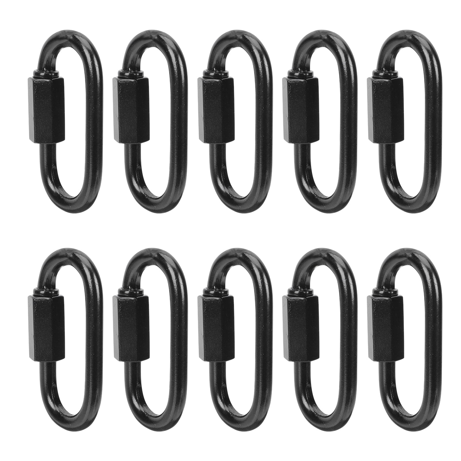 10 Pcs Carabiner Rigging Loop Locking Quick Chains Outdoor Carabiners
