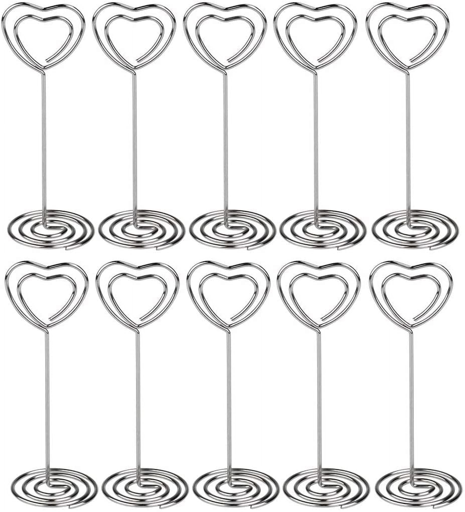 10 Pcs Card Holder Photo Holder Clip Heart Card Holder Wedding Place Card Holder Photo Memo Pictures Clip For Office Apartment Wedding Birthday
