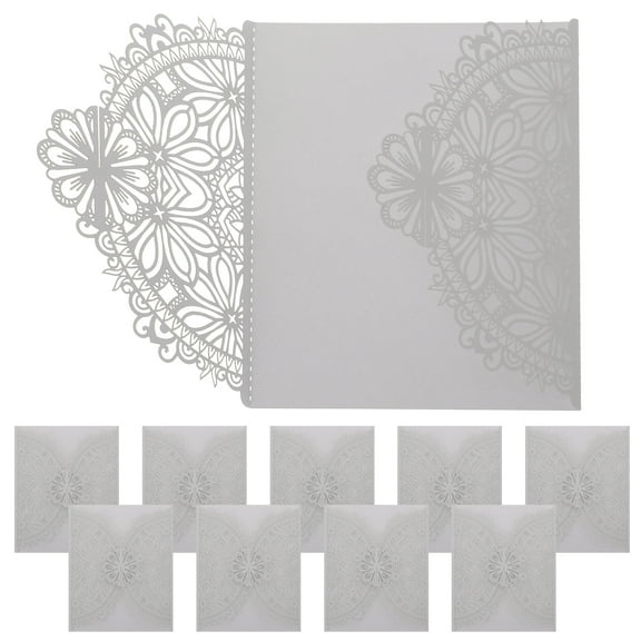 10pcs European Style Wedding Invitation Hollow Paper Art Greeting Cards