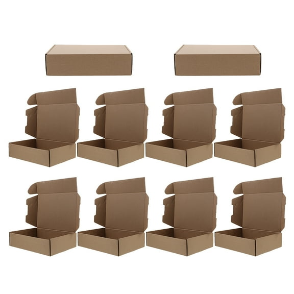 10 Pcs Carton Shoe Boxes Cardboard Moving Boxes Large Small Cardboard Boxes Small Mailing Boxes