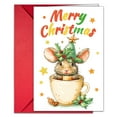 thumbnail image 1 of 10 Pcs Cartoon Christmas Greeting Card With Envelopes Set, Creative Christmas Greeting Cards Holiday Gifts For Family And Friend, 1 of 4