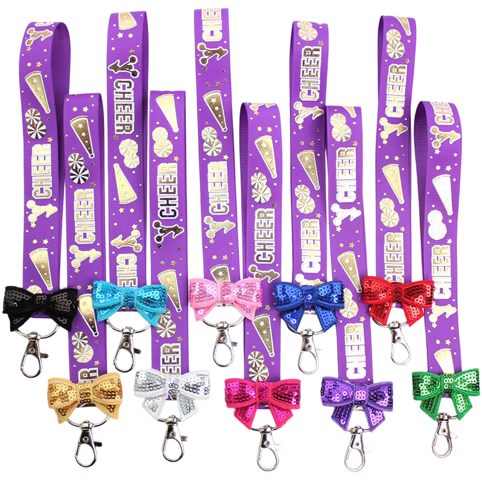 10 Pcs Cheerleader Keyrings Soft And Sturdy Polyester Materials Vibrant ...