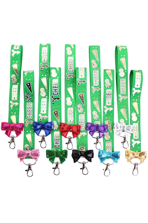 10 Pcs Cheerleader Keyrings Soft And Sturdy Polyester Materials Vibrant Colors Perfect For Team Spirit Event