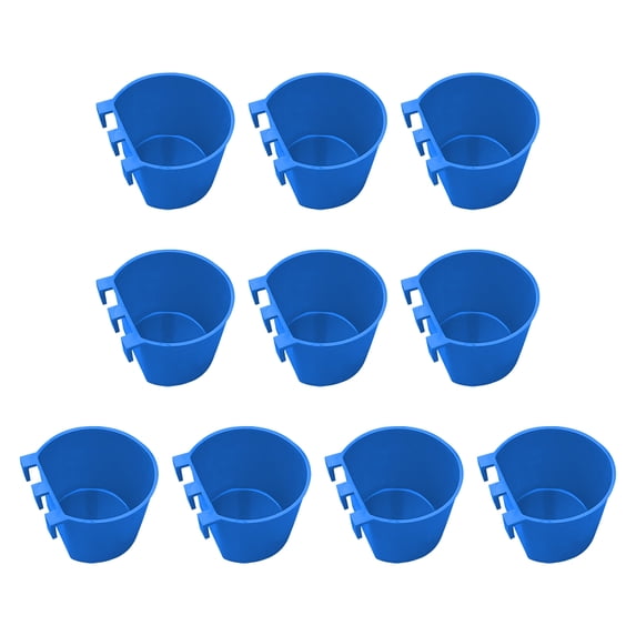 10 Pcs Chicken Cage Cups Hanging Feeding Cups Bird Food Bowls Bunny Cage Feeding Bowl for Pet Parrot Poultry Pigeon Wire Cage