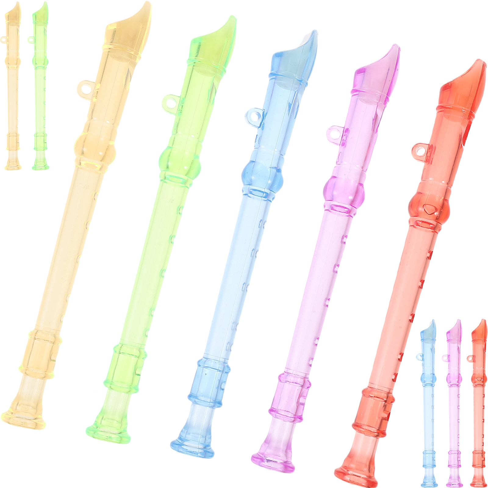 10 Pcs Childrens Toys Kid Instrument Kids Woodwinds Mini 6 Holes Flutes