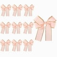 thumbnail image 1 of 10 Pcs Satin Ribbon Bows 4.5 x 3.8" Large Bows Ribbons for Gift Wrapping Champagne Bottle Balloon Treat Bag DIY Craft Gift Wedding Bridal Baby Shower Christmas Birthday Party, 1 of 5