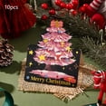 thumbnail image 1 of 10 Pcs Christmas Ins Hot Stamping Greeting Cards Store Gift Small Cards Christmas Tree Greeting Cards Christmas Gifts for Friends, 1 of 6