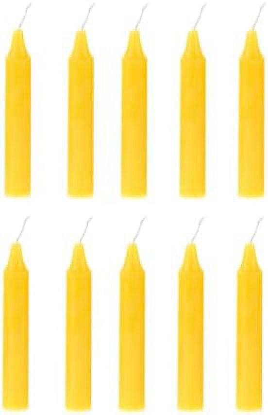 10 Pcs Citronella Scented 4 Inch X 5/8 Inch Taper Candle, Paraffin Wax