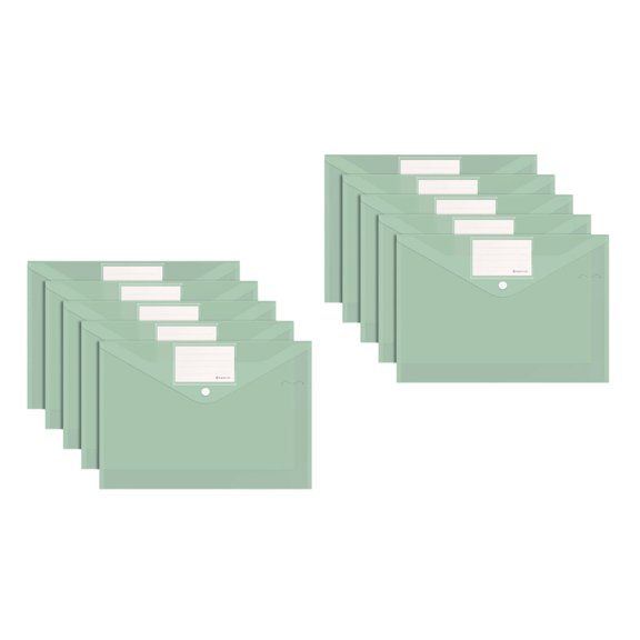 10 Pcs Clear File Folders Document Wallets Document Folders File Bag Document Bag A4 File Organiser Office Supplies