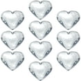 thumbnail image 1 of 10 Pcs Clear Large Heart Acrylic Rhinestone 2.3" Flat Back Faceted Big Heart Crystal Gems Rhinestone with Back Glue Props Embelishments Gems for Valentine's Party Cosplay Costume Making, 1 of 9