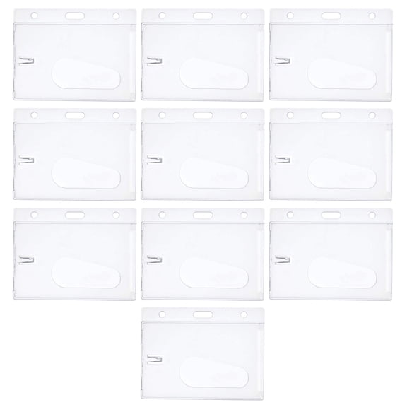 10 Pcs Clear Plastic Card Protector Scratch Proof Horizontal Vertical Cover Prevents Card from Bending