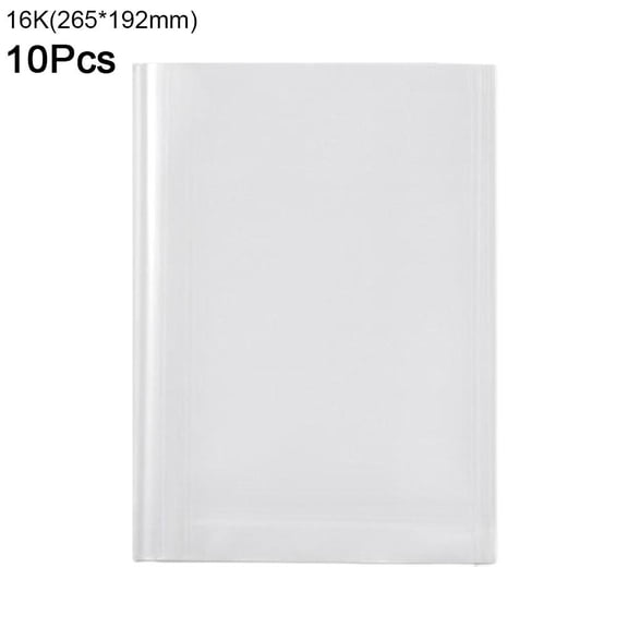 10 Pcs Clear Self-adhesive Book Covers, PP Material 16K A4 Book Sleeves for Primary & Secondary Students