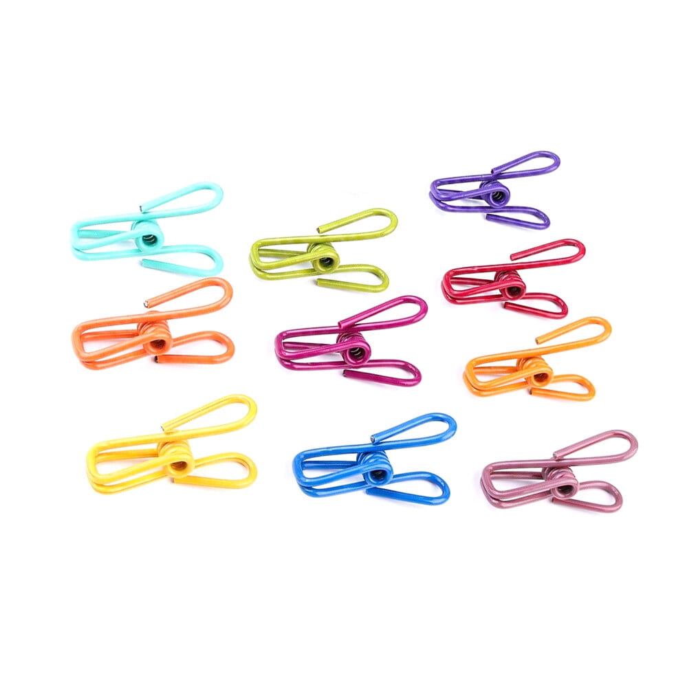 10 Pcs Cloth Clips Clinch Paperclip Coat Hangers Laundry Hanging Pin