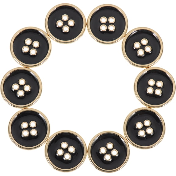 10 Pcs Coat Buttons Fancy Blazer Multipurpose DIY Kit Men and Women Black