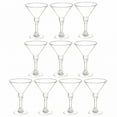 thumbnail image 1 of 10 Pcs Cocktail Cups Plastic Footed Glass Drink for Martini Glasses Goblet Party Wedding Goblets Beverage, 1 of 7