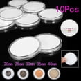 thumbnail image 1 of 10 Pcs Coin Collection Boxs, 2*2*0.2inch Transparent Round Plastic Coin Capsule Container Storage Box Holder Case Coin Collection Case, Suitable Coin Size: 20mm 25mm 30mm 35mm 40mm(Approx), 1 of 14